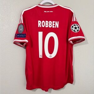Adidas Red Bayern Munich Robben 2013 UCL final Soccer Jersey